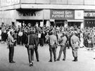 Kordon na masarykov ulici v Brn v srpnu 1969